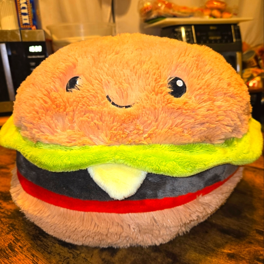 Plush Burger Pillow